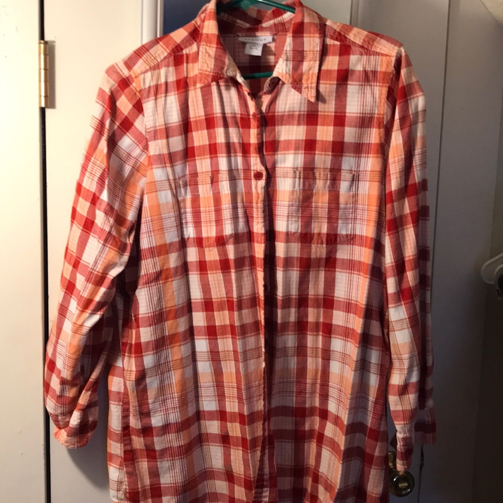 Plaid button down